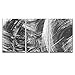 wall26 - 3 Piece Canvas Wall Art - Black and White Abstract Brush Painting - Modern Home Art Stretched and Framed Ready to Hang - 24