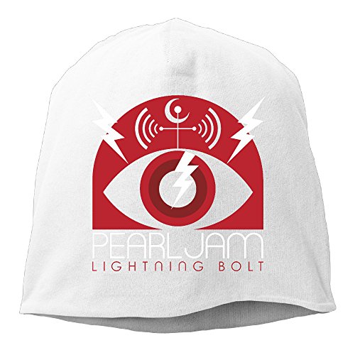 Pearl Jam Lightning Bolt Beanie Hat Knit Slouchy Hat Toboggan Winter Hat
