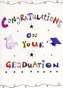 congratulations on your graduation card finished with silver foil