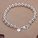 GCIYAEN SeaISee Women Jewelry 925 Sterling Silver Plated String 8MM Beads Beaded Chain Bracelets