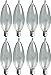 GE Lighting Crystal Clear 66104 25-Watt, 220-Lumen Bent Tip Light Bulb with Candelabra Base, 8-Pack