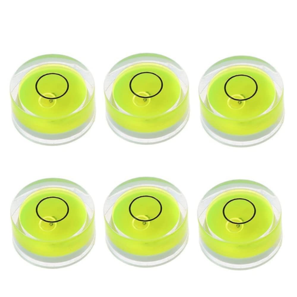10 Pcs Round Bubble Level Mini Spirit Level Spirit Level Sets Bullseye Level Measurement Instrument, 10 X 6mm