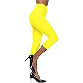VOGUEMAX Women's Capri Leggings High Waist Soft and Comfy Cropped Leggings Tights 3/4 Length