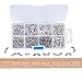 KISSITTY Assorted 8 Styles Antique Silver Plated Alloy Wing Charm Beads Spacers with Container Box for Jewelry Making About 240pcs/box