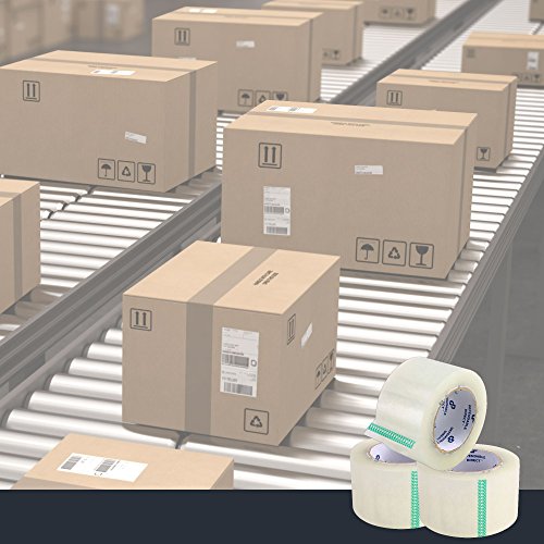 Industrial Grade Clear Packing Tape (24 Rolls) - 110 Yards per Roll - 3" Wide x 2.5 mil Thick, Acrylic Adhesive Heavy Duty Tape for Box Office Moving Packaging Shipping