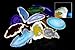 Thin Sliced Agate Pendants with Drilled Hole Set of 6 Assorted Colors