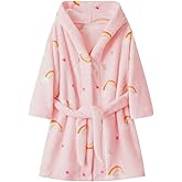 TOLLION Toddlers Boys Girls Hooded Robe Soft Fleece Bathrobe Pajamas Dressing Gown Sleepwear