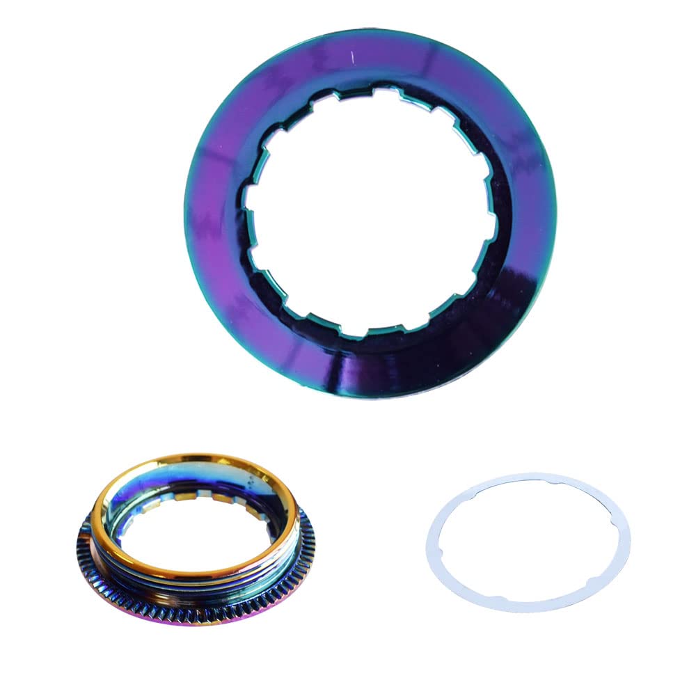 Zetatau Cassette Lockring Aluminium Alloy for 7-11 Speed Mountain Bike Colorful