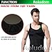 Roludom Men's Slimming Trimmer Body Shaper Vest Underwears Tank Top, White, Medium