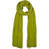 Humble Hilo Cumulus 100% Cotton Scarf, Shawl Wrap for Women - Lightweight Neck Scarf, Travel Coverup, Wedding or Evening Wrap
