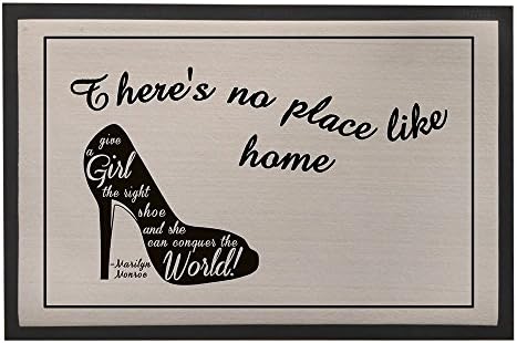 There Is No Place Like A Home Outdoor Doormat with Saying Funny Quote Floor Mat Welcome Door Mat Rug for Women Mat Gifts 40 x 60 cm