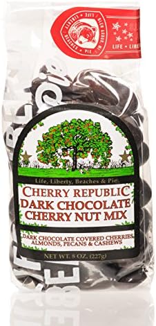Cherry Republic Dark Chocolate Cherry Nut Mix - Nutrition-rich Trail Mix Featuring Dark Chocolate Coated Tart Dried Cherries, Roasted Pecans, Cashews & Almonds - All-purpose Snack Mix - 8 Ounces