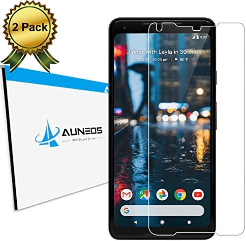 Google Pixel 2 XL Screen Protector [2 Pack], AUNEOS Pixel 2 XL Tempered Glass Screen Protector [3D Curved] [Case Friendly] Ultra Clear HD 0.2mm Glass Protector for Google Pixel 2XL (2 Pack, Pixel 2XL)