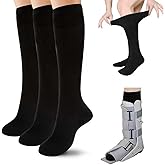 NCHEMDL Seamless Walking Boot Sock Tall Tube AFO Socks Women and Men Liner Sock for Cam Walker Fracture Orthopedic Boot Cast