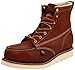 Thorogood American Heritage 6” Steel Toe Work Boots for Men - Full-Grain Leather with Moc Toe, Slip-Resistant Wedge Outsole, and Comfort Insole; EH Rated