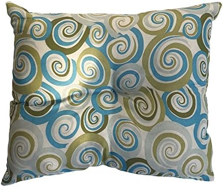 Premium Luxury Mini Decorative Living Room Throw Pillow - Eco Friendly - Made in America - 10x12" (Blue / Green Circles)