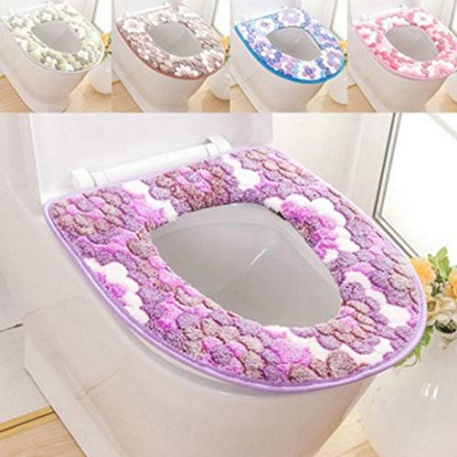 Hwjmy zachte badkamer toiletzitting Closestool Wasbare Warmer Mat Cover Pad Kussen Badkamer Toilet Toilet Toilet Seat… - Afbeelding 3