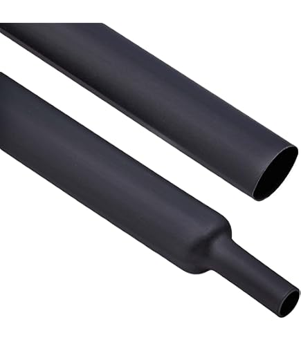 Windy Nation 25ft Black 1/8” Polyolefin Heat Shrink Tubing – 2:1 Shrink Ratio – Model HS-1-8-25F