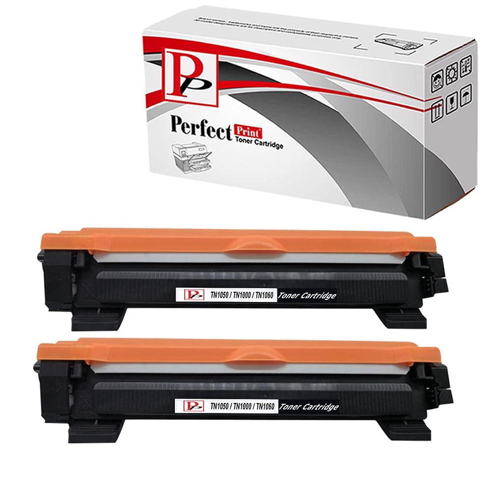 2 PerfectPrint Compatible Toner Cartridge Replace TN1050 for Brother HL-1110 HL-1110E HL-1110R HL-1112 HL-1112E HL-1112R HL-1210W HL-1212W MFC-1810 MFC-1810E MFC-1810R MFC-1815R MFC-1910W