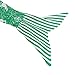 NOPTEG Mermaid Tail Blanket Crochet Knitted Living Room Sleeping Bag Birthday Gift for Kids 59inch x31.5 inch (Reindeer Snowflake,Green)