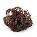 Bright Brown Synthetic Hair Make Up Curly Hairpiece Bun for Lady