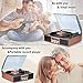 Record Player with Speakers Vintage Turntable 3-Speed Bluetooth Vinyl Record Player Support FM Stereo Radio with Clear Channel Screen Audio Output Retro Brown Wood 2020 Upgraded