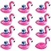 12 Pack Inflatable Flamingo Pool Float Drink Holder Pool Floats Toy for Flamingo Party Supplies, Kids Bath Toys