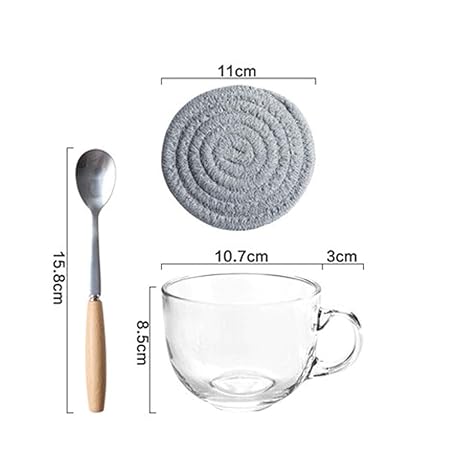 FW Copas de Vino sin Tallo, Taza de Desayuno, Taza para Yogur/café ...