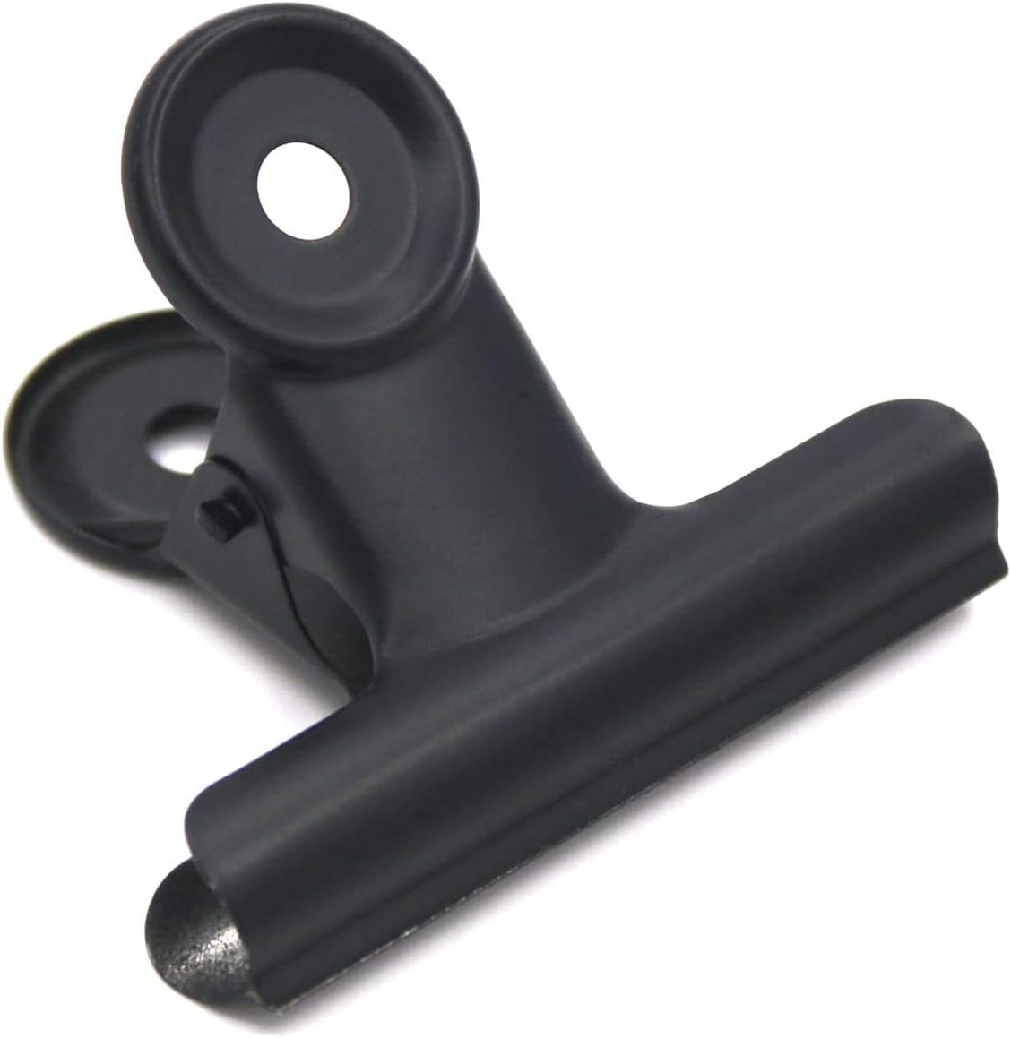 12 Pack Large Black Bulldog Binder Paper Clips/Metal Hinge Clip File Clamps for Crafts, Food Bags, Drawings, Photos at Home Kitchen & Office Useage (Black, 2 1/2 Inch)