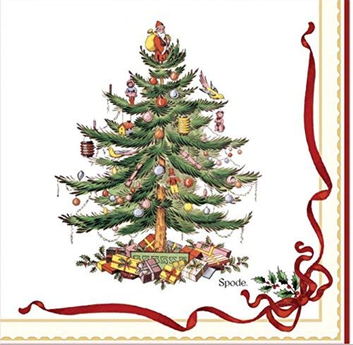 Spode Christmas Tree Paper (Beverage Cocktail Napkins, 20 Ct)