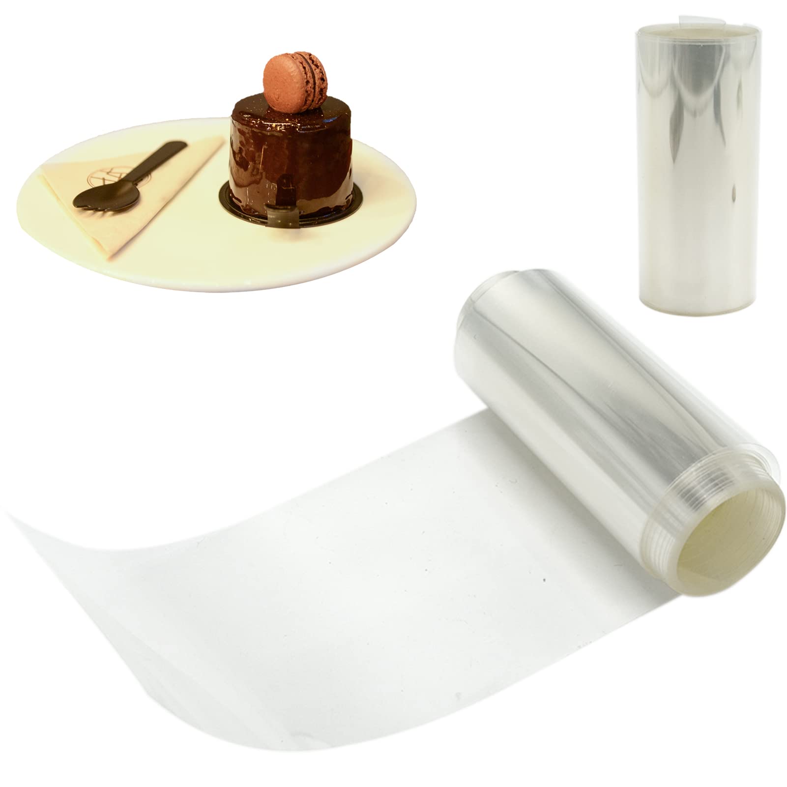 SZXMDKH Cake Collars - 8/10cm x 10m Clear Transparent Acetate Roll for Mousse Cake Sheets and Chocolate Mousse