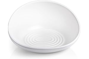 CatGuru Cat Food Bowl, Ceramic Bowls for Indoor Cats, No Spill Cat Feeding Bowl, Whisker Stress Free Kitten Bowls, Pet Bowls for Food and Water, Includes Silicone Non-Slip Mat (High-Low, White)