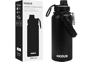 MODUS Garrafa Térmica Esportiva De Inox Com Isolamento A Vácuo 950ML | Preto
