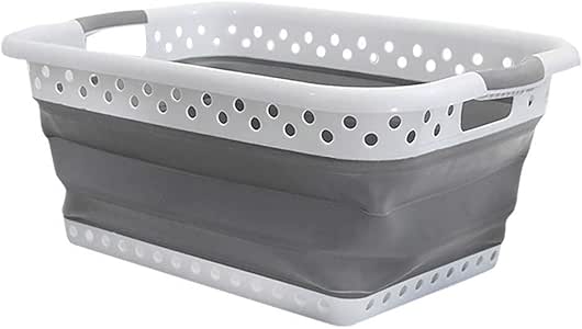 JEOSNDE Plástico Plegable Grande Cesto Cesta de lavadero Cesta de