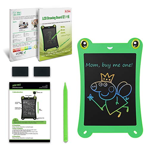 NEWYES 8.5 Inch Colorful Frog-pad Doodle Pad Drawing Board LCD Writing Tablet for Kids and Adults (Green) - Thumbnail 6
