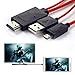 Yubohai Mobile to Tv Cable 6.5Feet Micro USB to HDMI Cable MHL to HDMI 1080P HDTV Adapter Cable Cord for Samsung Galaxy Galaxy /S3/S4/S5/Note 3 Galaxy Tab 3 8.0, Tab 3 10.1, Tab Pro (Red)