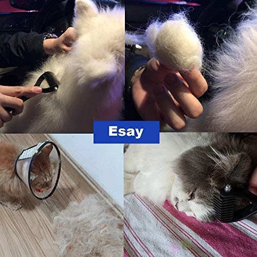 LUKACY Dematting Comb,Dematting Brush Mat Remover Dog Undercoat Rake Tool for Cats Small Long Hair Poodles Large Shedding 2 Sided V Pet Grooming Tools