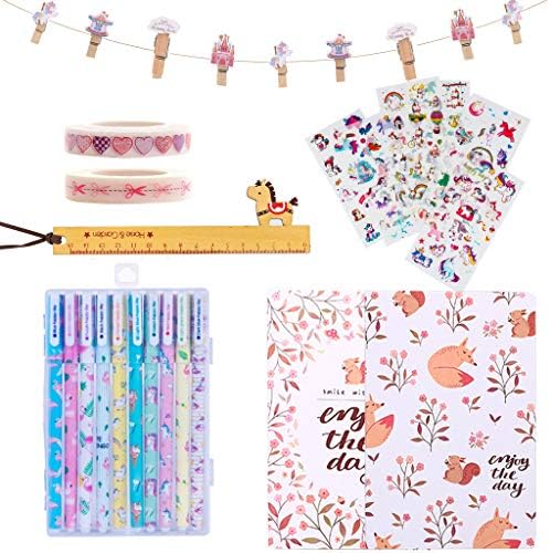 Jiaxingo 文房具セット 学用品 可愛い ボールペン10本 おもしろ 便利 日記帳2本 手帳 付箋2個 シール6枚 物差し付き 子供 プレゼント 中学生 学生 男の子 入学入園用品 文房具 小学生 女の子 ファイル用のクリップ10本 高校生 新作 大人気 ギフト Jiaxingo 文房具セット 学用品 可愛い ボールペン10本 おもしろ 便利 日記帳2本 手帳 付箋2個 シール6枚 物差し付き 子供 プレゼント 中学生 学生 男の子 入学入園用品 文房具 小学生 女の子 ファイル用のクリップ10本 高校生 新作 大人気 ギフト
