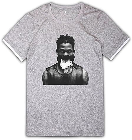 Desin Creatr Mens Travis Scott Customized O-Neck T Shirts Light Grey XXL
