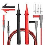 12 in 1 Multimeter Test Lead Kit, LIUMY 20A 1000V Electronic Universal Multimeter Test Probe with Alligator Clips, Clamp Meter Leads/Replaceable Automotive Multimeter Leads