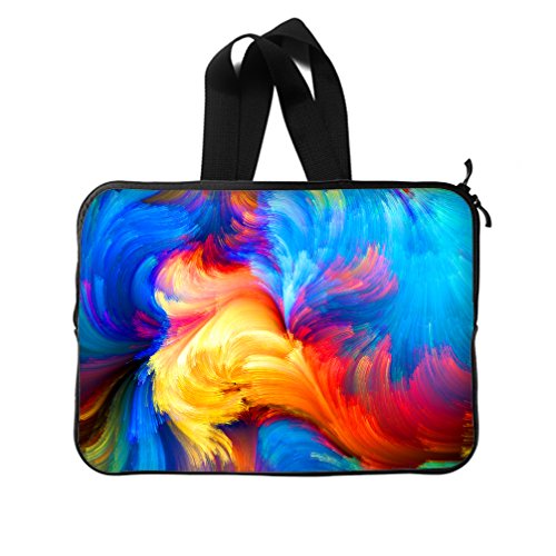 JIUDUIDODO Custom Independence Day Best Gift Cool Color Splashing Neoprene Laptop Sleeve 15" Laptop Briefcases Handbags (Twin Sides)