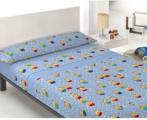 TEXTURAS HOME Bedding Set 3 Pieces Fabric Mirror Minions (for Beds 90 and 105) Bed Sheets Cama 105x190+23