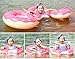 UCLEVER 2 Packs Donut Pool Float Inflatable Swimming Ring 70CM for Children Kids 3-8 Years( Strawberry & Chocolate)