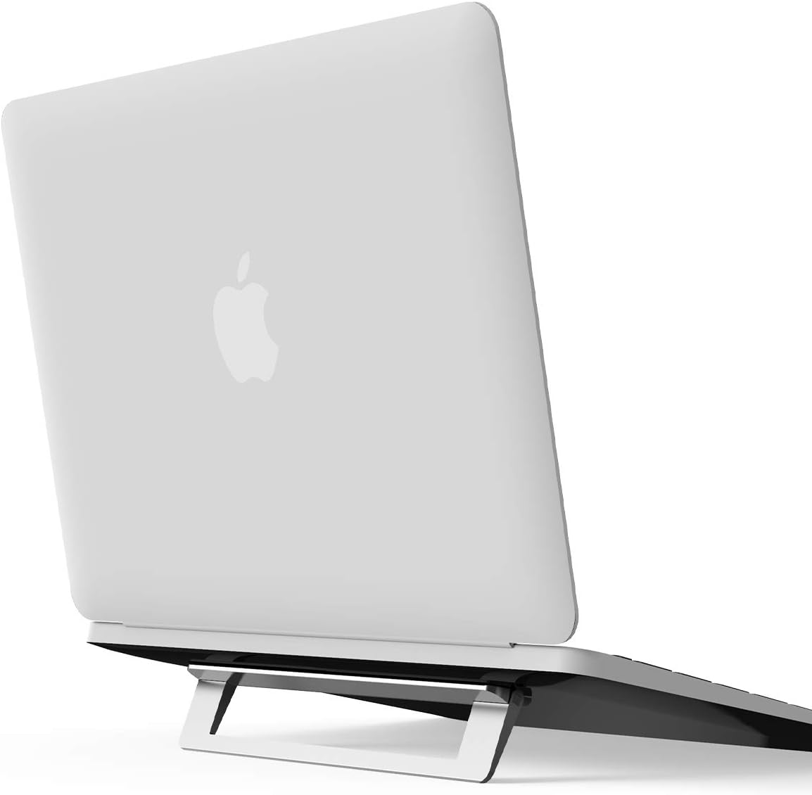 Invisible Laptop Stand, licheers Foldable Aluminum Notebook Stand for Desk, Laptop Holder Riser Compatible with Laptops, Tablets, Keyboards and More (Silver)