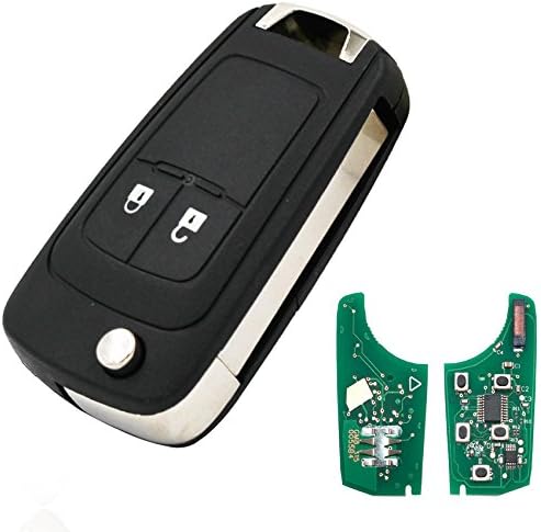 Ecusells 2 Buttons Flip Remote Key 433MHz ID46 Chip For Chevrolet Aveo Orlando