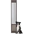 PetSafe 1-Piece Sliding Glass Pet Door for Dogs and Cats - Adjustable Height 75 7/8" to 81"- Large, Bronze, No-Cut DIY Install, Aluminum Patio Panel Insert, Great for Renters or Seasonal Installation