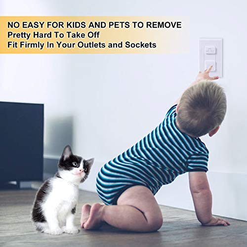 Babepai Outlet Plugs Covers Baby Proofing Electrical Child Protector Safety Caps Wall Plug Socket Covers for US 3-Prong and 2-Prong Durable Accidental Shock Hazard Prevention Guards 50 Pack White