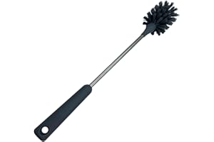 Qgond Long Bottle Brush,Bottle Brushes,Glass Cleaner Brush,Long Handle Scrub Brush,Glass Cleaning Brush,15 Inches Long (Gray)