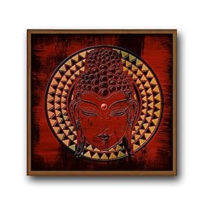 Framed Canvas Wall Art for Living Room, Bedroom Indian Tribe Totem Theme Canvas Prints for Home Decoration Ready to Hang - 16x16 inches