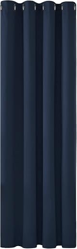 Deconovo Navy Blue Blackout Curtain Panel Eyelet 52x63 Ready Made